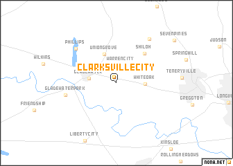map of Clarksville City