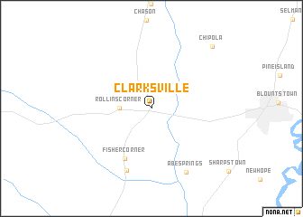 map of Clarksville