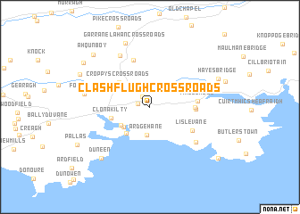 map of Clashflugh Cross Roads