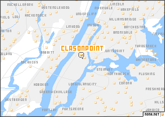 map of Clason Point