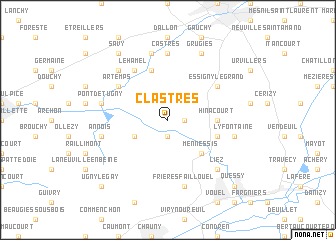 map of Clastres