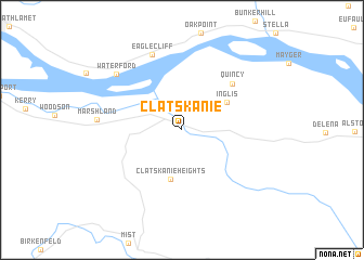 map of Clatskanie