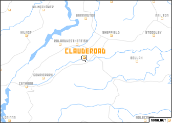 map of Claude Road