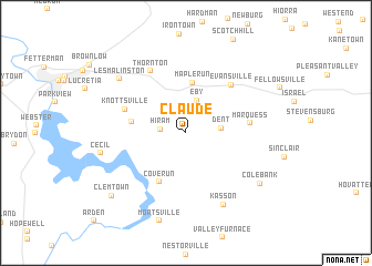 map of Claude