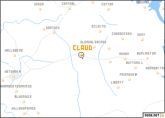 map of Claud