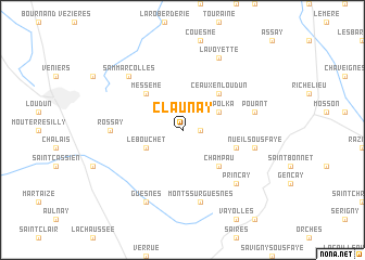 map of Claunay