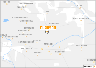 map of Clawson