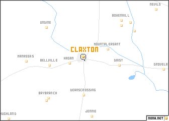 map of Claxton