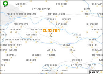 map of Claxton