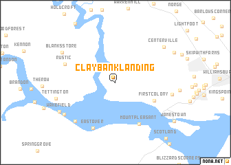 map of Claybank Landing