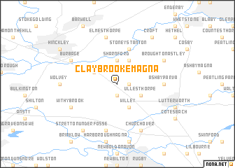 map of Claybrooke Magna