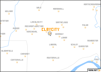 map of Clay City