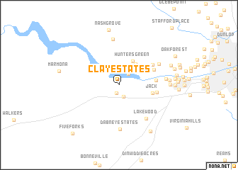 map of Clay Estates