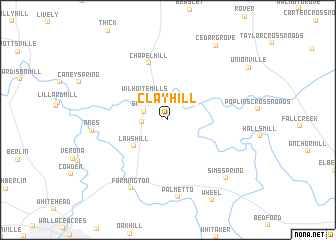 map of Clay Hill