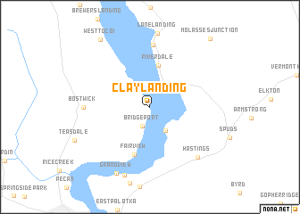 map of Clay Landing