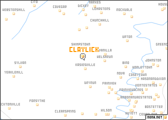 map of Claylick