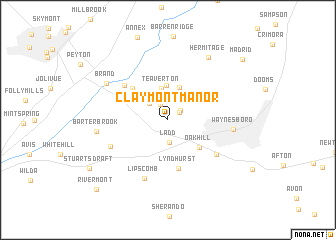 map of Claymont Manor