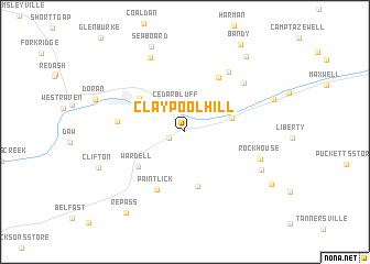 map of Claypool Hill