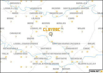 map of Clayrac