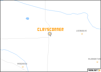 map of Clays Corner