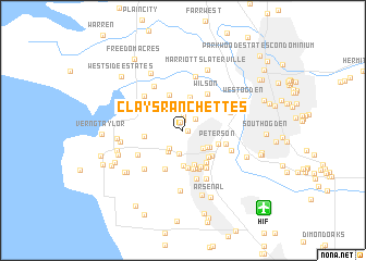 map of Clays Ranchettes