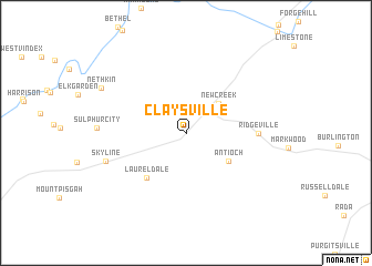 map of Claysville