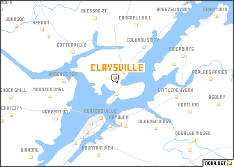 map of Claysville