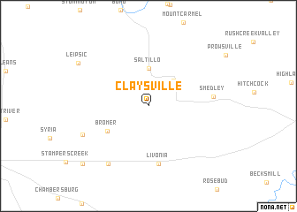 map of Claysville