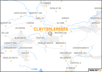 map of Clayton le Moors