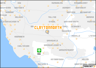 map of Clayton North