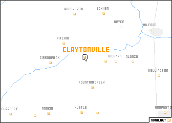 map of Claytonville