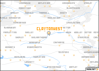 map of Clayton West