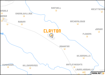map of Clayton