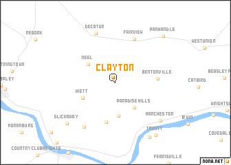 map of Clayton