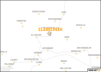 map of Clear Creek