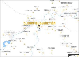 map of Clearfield Junction