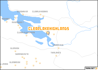 map of Clearlake Highlands