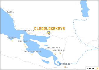 map of Clear Lake Keys