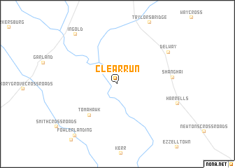 map of Clear Run