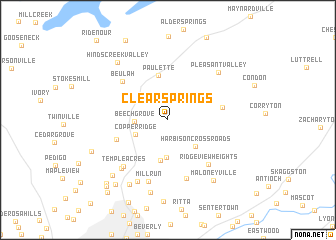 map of Clear Springs