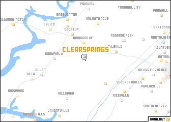 map of Clear Springs