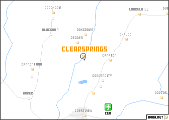 map of Clear Springs