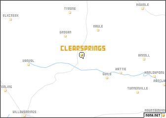 map of Clear Springs