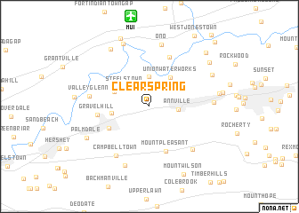 map of Clear Spring