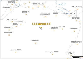 map of Clearville