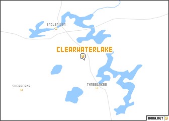 map of Clearwater Lake