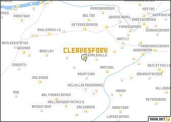 map of Cleaves Fork