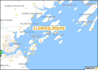 map of Cleaves Landing