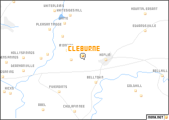 map of Cleburne