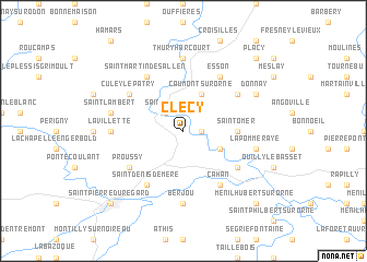 map of Clécy